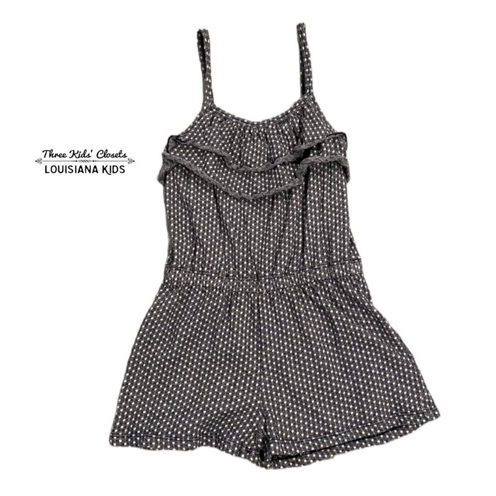 Harper Canyon Sz 4 Blue Polkadot Ruffle Romper